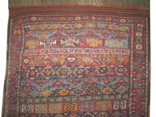 
Gutschan Kurd Persian knotted circa in 1910 antique, collector's item, 190 x 116 (cm) 6' 3" x 3' 10"  carpet ID: E-280
The knots are hand spun lamb wool, the black knots  ...