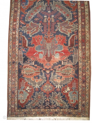 


Malaier Persian knotted circa 1920 antique, collectors item, 186 x 103 cm,  ID: K-5649
The black knots are oxidized, the knots are hand spun wool, the background color is indigo, the surrounded  ...