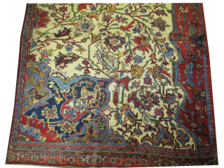 

Bidjar Halvai Persian Knotted circa 1925, Wagire antique, collectors item, 172 x 260 cm, ID: P-442
The black knots are oxidized, the knots are hand spun lamb wool, the warp and the weft  ...