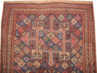  	

Gutschan Kurd Persian, circa 1915 antique, collector's item, Size: 285 x 148 (cm) 9' 4" x 4' 10"  carpet ID: T-369 
vegetable dyes, the black color is oxidized, the knots  ...