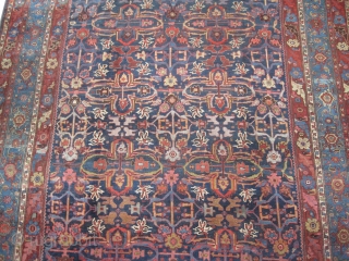 Bidjar Halvai Persian, knotted circa in 1895 antique. Collectors item. Size: 540 x 340 (cm) 17' 8" x 11' 2"  CarpetID: P-3379 
In good condition, the oxidized black knots are slightly  ...