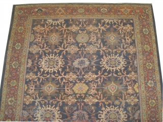 Mahal Persian knotted circa in 1920 antique, 370 x 260 (cm) 12' 2" x 8' 6"  carpet ID: P-3836
The black knots are oxidized, the knots are hand spun wool, all over  ...