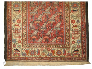 	

Malaier Persian circa 1900. Size: 347 x 122 (cm) 11' 5" x 4' 
 carpet ID: HM-4 
The knots are hand spun wool, the black color is oxidized, fine knotted, elegant carpet,  ...