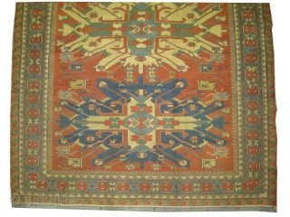 	


Tchelaberd Caucasian Soumak woven circa in 1930, semi antique, Size: 165 x 127 (cm) 5' 5" x 4' 2" CarpetID: A-1005
Woven with hand spun wool, in perfect condition, very fine woven with  ...