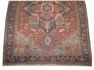 


Heriz Persian, knotted circa in 1915 antique,  334 x 236 (cm) 10' 11" x 7' 9"  carpet ID: P-2512
The black knots are oxidized, the knots are hand spun wool, the  ...