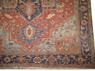 


Heriz Persian, knotted circa in 1915 antique,  334 x 236 (cm) 10' 11" x 7' 9"  carpet ID: P-2512
The black knots are oxidized, the knots are hand spun wool, the  ...