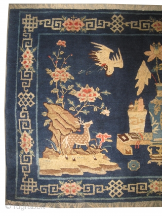  	

Pictorial Chinese carpet circa 1915 antique. Collector's item, Size: 170 x 105 (cm) 5' 7" x 3' 5"  carpet ID: K-3973 
the knots are hand spun wool, vegetable dyes, perfect  ...