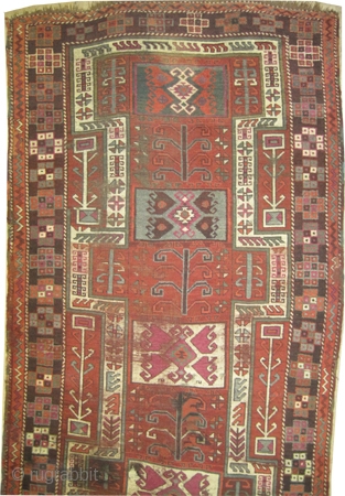 Konya Anatolian. Size: 312 x 122 (cm) 10' 3" x 4' 
  carept ID: K-2700 
vegetable dyes, the knots are hand spun wool, the brown color is oxidized, the warp and  ...