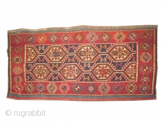 Soumak Caucasian woven circa in 1905 antique. Collector's item. Size: 100 x 46 (cm) 3' 3" x 1' 6"  carpet ID: A-159
A pair of Soumak bag faces, in perfect condition, soft  ...