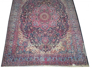 
Dorosh Persian, knotted circa in 1918, antique, 280 x 368 cm, carpet ID: P-5840
The knots are hand spun lamb wool, in good condition except one corner has damaged places, the background is  ...