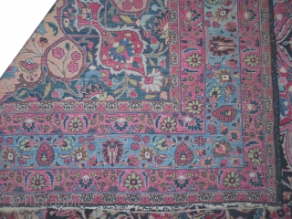 
Dorosh Persian, knotted circa in 1918, antique, 280 x 368 cm, carpet ID: P-5840
The knots are hand spun lamb wool, in good condition except one corner has damaged places, the background is  ...