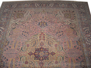 


Tabriz Persian knotted circa 1920, signed, antique, 300 x 380 cm, ID: ERB-3
The black knots are oxidized, the knots are hand spun wool, the pile is uniformly and slightly short, finely knotted,  ...
