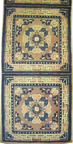 Ningxia runner Chinese, collector's item, Size: 242 x 63 (cm) 7' 11" x 2' 1"  carpet ID: K-5677
seat cover, certain colors are oxidized, used for coverage of sitting bench. The knots  ...