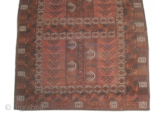 	

Engsi Afghan, knotted circa in 1890, antique,  184 x 145 (cm) 6'  x 4' 9"  carpet ID: HGW-3
The knots, the warp and the weft threads are mixed with wool  ...