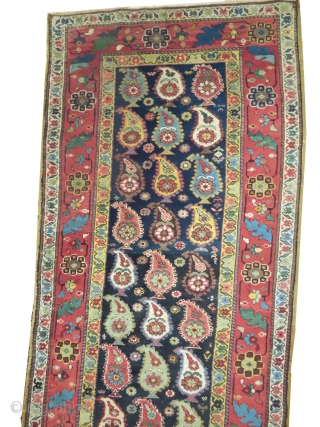 


Saliani Caucasian, knotted circa in 1880,  antique, collector's item, 497 x 92 (cm) 16' 4" x 3'  carpet ID: RHU-2
The knots and the weft threads are hand spun lamb wool,  ...