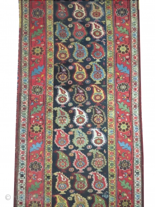 


Saliani Caucasian, knotted circa in 1880,  antique, collector's item, 497 x 92 (cm) 16' 4" x 3'  carpet ID: RHU-2
The knots and the weft threads are hand spun lamb wool,  ...