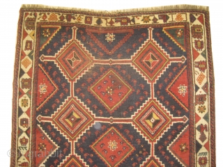 
Louristan Persian knotted circa 1910, antique, collectors item, 213 x 153 cm, ID: DD-7
The knots, the warp and the weft threads are hand spun wool mixed with goat hair.The black knots are  ...