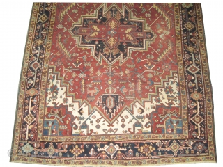 



Serapi Heriz Persian, knotted circa in 1916 antique, collector's item, 277 x 203 (cm) 9' 1" x 6' 8"  carpet ID: P-5335
Thick pile in perfect condition, the black knots are oxidized,  ...