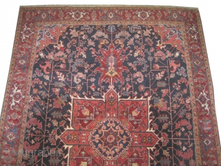 

	

Heriz Persian old, 340 x 240 (cm) 11' 2" x 7' 10"  carpet ID: P-5410
The black knots are oxidized, the knots are hand spun wool, rare design, the background color is  ...