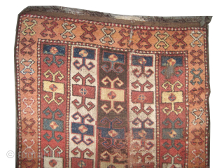 

Konya Turkish, knotted circa 1820 antique, collectors item, 127 x 195 cm, ID: K-4875
Vegetable dyes, the brown knots are oxidized. The knots, the warp and the weft threads are mixed with hand  ...