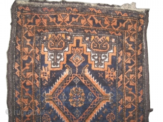 	

Belutch Salar Khani balisht Persian circa 1905 antique, Size: 78 x 42 (cm) 2' 7" x 1' 5"  carpet ID: K-5227
 the black color is oxidized, the knots are hand spun  ...