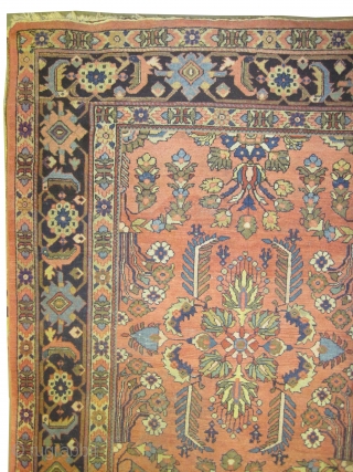 
Ziegler Mahal Persian circa 1895. Antique, Size: 378 x 274 (cm) 12' 5" x 9'   carpet ID: P-1036
vegetable dyes, the black color is oxidized, the knots are hand spun wool,  ...