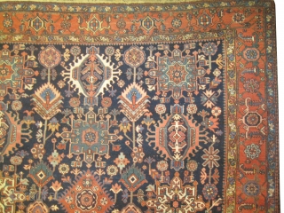 
Karadja Persian circa 1915 antique. Collector's item, Size: 362 x 261 (cm) 11' 10" x 8' 7"  carpet ID: P-5893 
vegetable dyes, the black color is oxidized, geometric design, acceptable condition,  ...