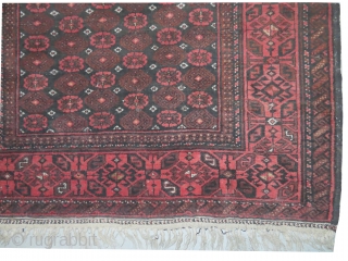 Belutch Persian,  105 x 183 cm, carpet ID: LUB-14
The black knots are oxidized, allover design, thick pile, very finely knotted, certain places the pile is used. The knots, the warp and  ...