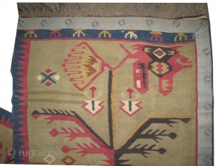 


Art Deco Bessarabian kilim woven circa in 1920 antique, collector's item.  318 x 78 (cm) 10' 5" x 2' 7"  carpet ID: A-584
Woven with hand spun wool, the background is  ...