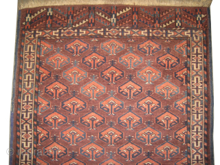 


Yemouth Turkmen knotted circa 1875 antique, collectors item, 86 x 132 cm, ID: T-602
High pile, in perfect condition, vegetable dyes, the black knots are oxidized, the warp and the weft threads are  ...