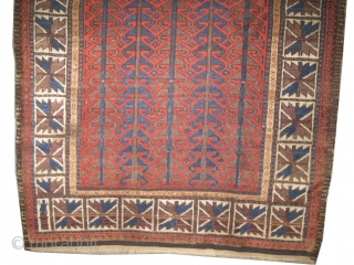  	

Belutch Persian circa 1895 antique. Collector's item. Size: 169 x 93 (cm) 5' 6" x 3' 1" 
 carpet ID: K-3285
Vegetable dyes, the knots are hand spun wool, the warp and  ...