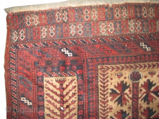  Belutch prayer Persian circa 1890 antique. Collector's item. Size: 142 x 94 (cm) 4' 8" x 3' 1"  carpet ID: K-4686 
Vegetable dyes, the black color is oxidized, the background  ...