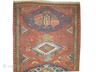 
 Soumak Caucasian, woven with soumak technique circa in 1890 antique, Size: 191 x 102 (cm) 6' 3" x 3' 4"  carpet ID: A-1003
In good condition, minor repairs already done, dragon  ...