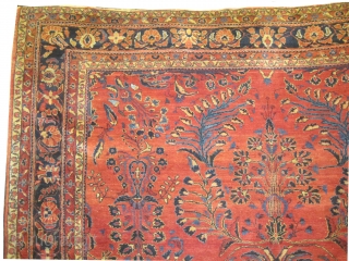 
Lilihan Persian knotted circa in 1920 antique. Size: 347 x 302 (cm) 11' 5" x 9' 11"  carpet ID: P-3612
The background color is rust, the surrounding large border is indigo, hand  ...