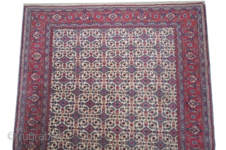 Kayseri Turkish old, 150 x 214 cm,  carept ID: MAM-6
The knots are hand spun wool, the background is ivory, allover design, the surrounded large border is rust, fine knotted, thick pile,  ...