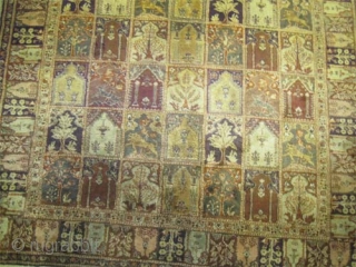 
	

Kayseri silk Anatolian old,  280 x 200 (cm) 9' 2" x 6' 7"  carpet ID: P-5965
Allover geometric garden design, thick pile, in perfect condition, the warp and the weft threads  ...