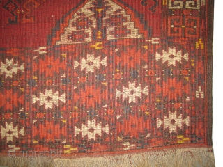 Turkmen four season, circa 1865 antique, with Tschaudor design, collectors item. Size: 182 x 129 (cm) 6'  x 4' 3"  carpet ID: K-4418
vegetable dyes, the knots are hand spun wool,  ...