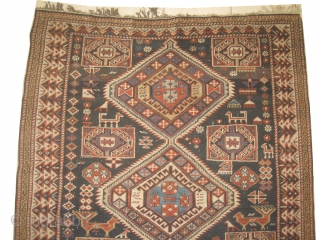 
Shirvan Caucasian circa 1890 Antique, collector's item, Size: 178 x 125 (cm) 5' 10" x 4' 1"  carpet ID: RSZ-10
the knots are hand spun wool, vegetable dyes, the black color is  ...