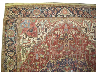 	

 Serapi-Heriz Persian, knotted circa in 1910 antique, 395 x 303 (cm) 12' 11" x 9' 11"  carpet ID: P-5171

High pile in perfect condition.        