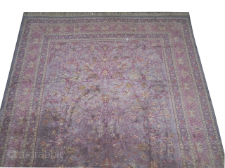 

Boursa 100% silk Anatolian, knotted circa in 1920, 396 x 305 (cm) 13'  x 10'  carpet ID: P-75
The knots, the warp and theweft threads are silk. Both edges are finished  ...