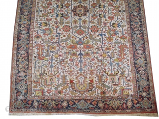 


Bakshaish Heriz Persian knotted circa in 1920 antique, collector's item, 346 x 240 (cm) 11' 4" x 7' 10"  carpet ID: P-2740
The black knots are oxidized, the knots are hand spun  ...