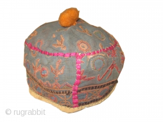 Turkmen Uzbek antique 7 hats, one for each day, embroidered and in perfect condition.                   