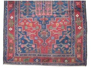

Kalardash Persian, knotted circa in 1908, antique, 218 x 143 cm
The knots, the warp and the weft threads are hand spun lamb wool. Thick pile, in good condition, two tiny places (2x4cm)  ...