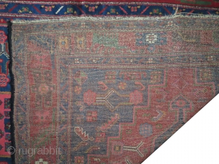 

Kalardash Persian, knotted circa in 1908, antique, 218 x 143 cm
The knots, the warp and the weft threads are hand spun lamb wool. Thick pile, in good condition, two tiny places (2x4cm)  ...