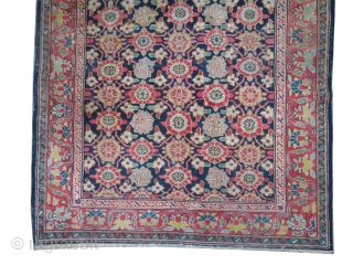 
Mahal Persian knotted circa in 1924, semi-antique, 190 x 140 cm  carpet ID: K-3553
The knots are hand spun lamb wool, the background color is indigo, the surrounded large border is rust,  ...