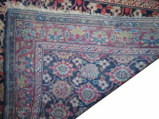 
Mahal Persian knotted circa in 1924, semi-antique, 190 x 140 cm  carpet ID: K-3553
The knots are hand spun lamb wool, the background color is indigo, the surrounded large border is rust,  ...