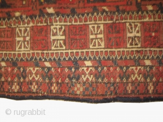 Tekke Turkmen circa 1880 antique, collectors item. Size: 97 x 100cm, Carpet ID: GY-1
The warp and the weft threads are 100% wool, the knots are hand spun wool, very fine knotted, rare  ...