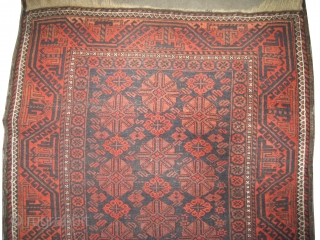 	
Belutch Persian circa 1910 antique. Collector's item, Size: 178 x 110 (cm) 5' 10" x 3' 7"  carpet ID: K-5295
Vegetable dyes, the black color is oxidized, the knots are hand spun  ...