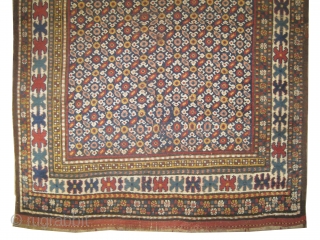 
 	

Gutschan Kurd Persian knotted circa in 1910 antique, collector's item. 270 x 140 (cm) 8' 10" x 4' 7"  carpet ID: K-4370
In good condition except circa 30 x 25cm the  ...