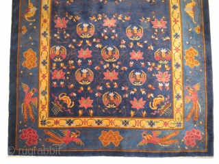 

Chinese carpet,  semi antique, 265 x 180 (cm) 8' 8" x 5' 11" 
 carpet ID: K-3917
Certain knots are oxidized, the knots are hand spun lamb wool, the background color is  ...